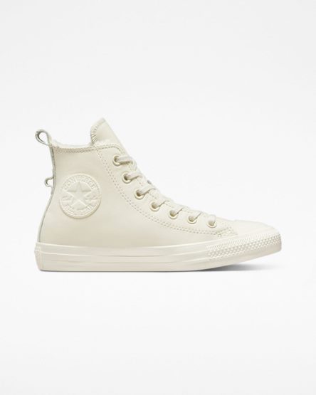 Tenisi Inalti Dama Converse Chuck Taylor All Star Captusite Piele Bej | RO NQD13S740